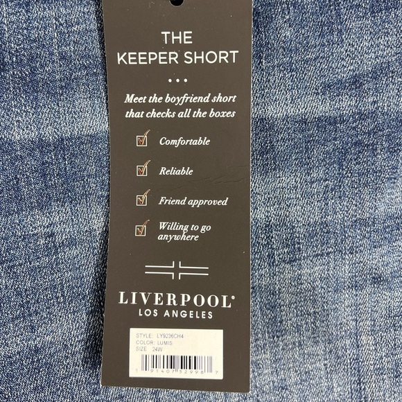 LIVERPOOL Plus Size 24 W “The Short” dark Wash Stretch denim shorts |Color Lumis - Picture 9 of 9